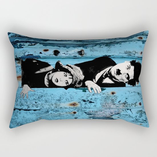 Chaplin and the kid - Urban ART Rectangular Pillow