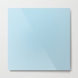 Spun Sugar light pastel blue solid color modern abstract pattern  Metal Print