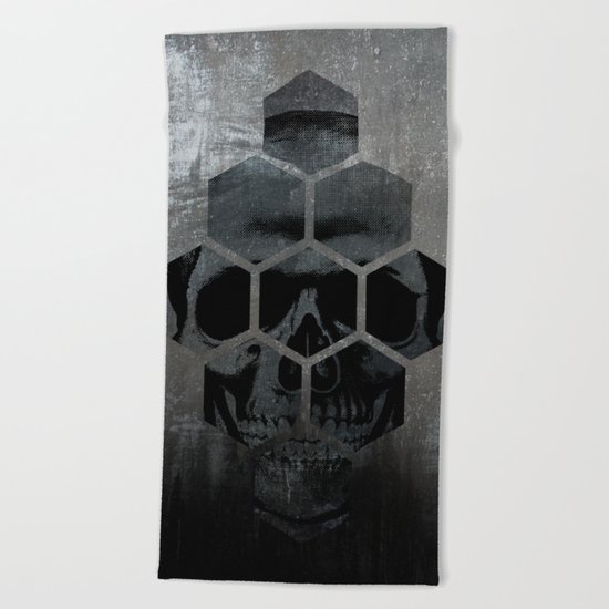 Skull texture Beach Towel