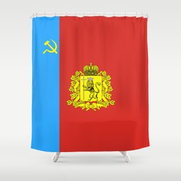 flag of vladimir Oblast Shower Curtain