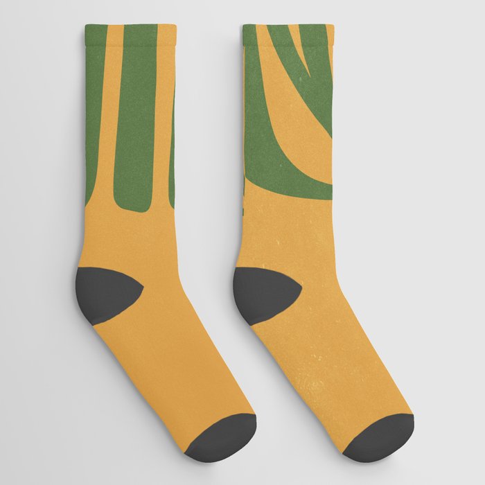 Golden Sunset: Paper Cutouts Matisse Edition  Socks