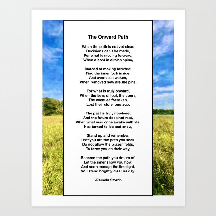 The Onward Path Poem Art Print
