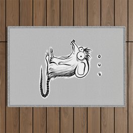 Tired funny rat Dumbo Outdoor Rug