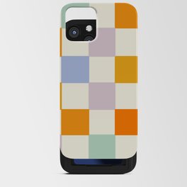 Rainbow Check Pattern iPhone Card Case