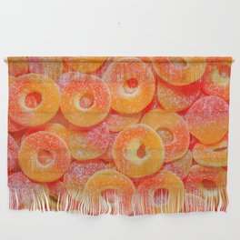 Sour Peach Slices and Rings Candy Photograph Wall Hanging