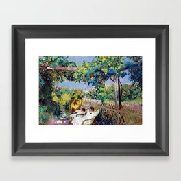 Joaquin Sorolla y Bastida - Nap in the Garden 1904 Framed Art Print