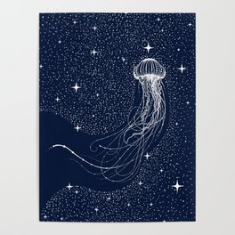 starry jellyfish Poster