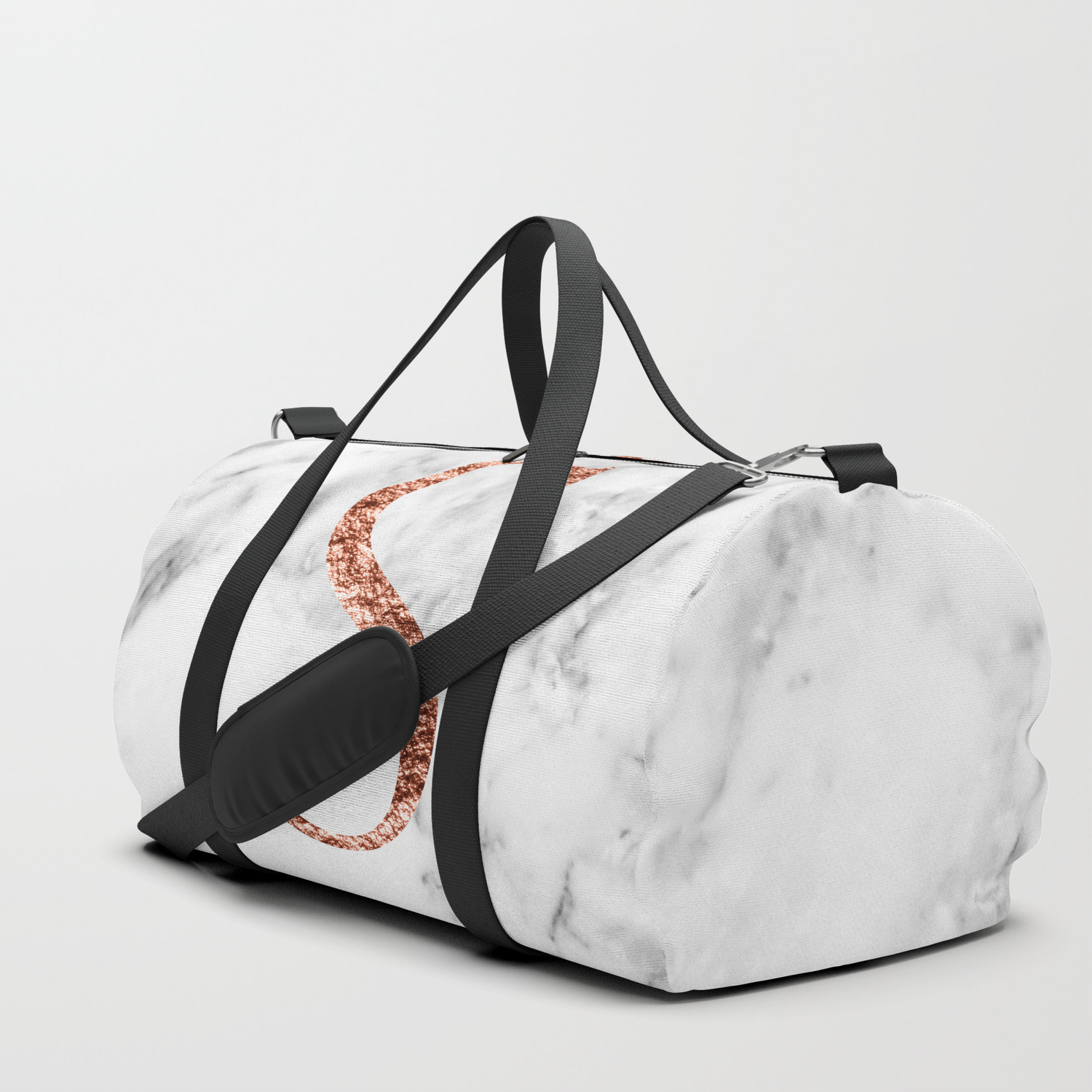 rose gold marble luggage
