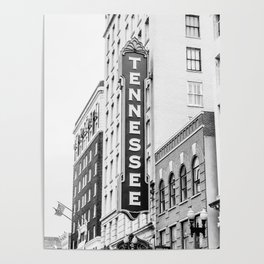 Tennessee Sign No. 2 in B&W Poster