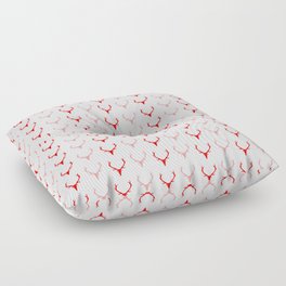 Deer Antler Pattern red Floor Pillow