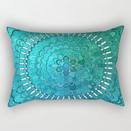 Turquoise Mandala Rectangular Pillow