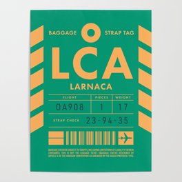 Luggage Tag D - LCA Larnaca Cyprus Poster