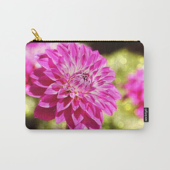 Pink dahlia on shiny day Carry-All Pouch
