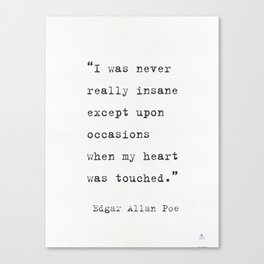 Edgar Allan Poe quote 9 Canvas Print