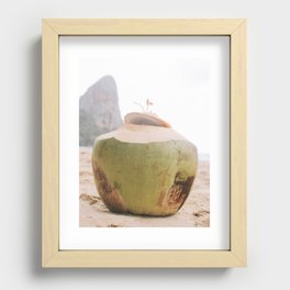 Coconut on Railay Beach Thailand - Asia Travel Photo Print Recessed Framed Print
