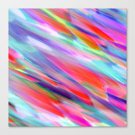 Colorful digital art splashing G399 Canvas Print