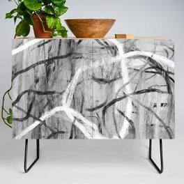 Expressionist painting. Abstract art.  Credenza
