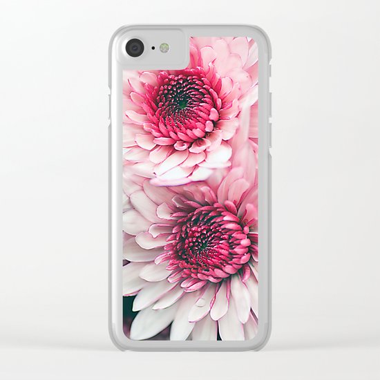Pink asters. Clear iPhone Case
