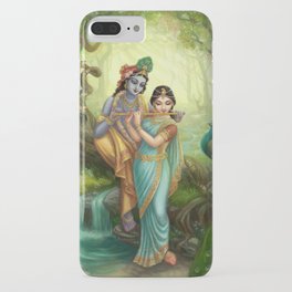 Radha Krishna playing the Flute iPhone Case