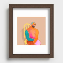 The waiting  Recessed Framed Print