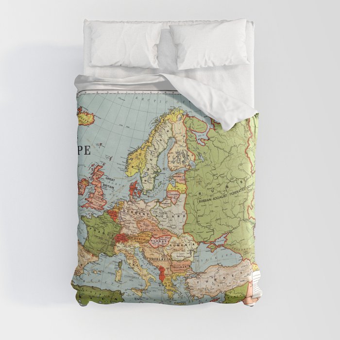 Europe map Duvet Cover