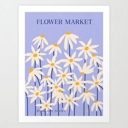 Flower Market - English Daisy Art Print