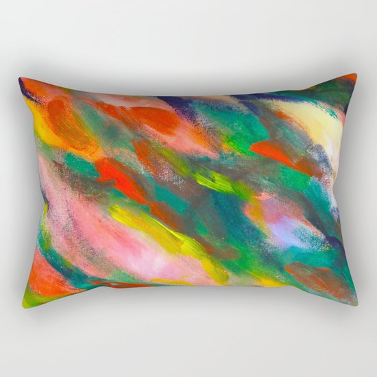 Swimming upstream abstract Rectangular Pillow
