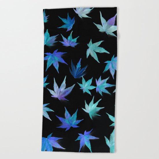 AUTUMN ROMANCE - LEAVES PATTERN #1 #decor #art #society6 Beach Towel