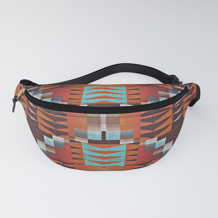 Native American Indian Tribal Mosaic Rustic Cabin Pattern Fanny Pack