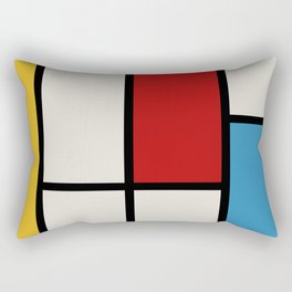 Mondrian Style Color Block Rectangular Pillow