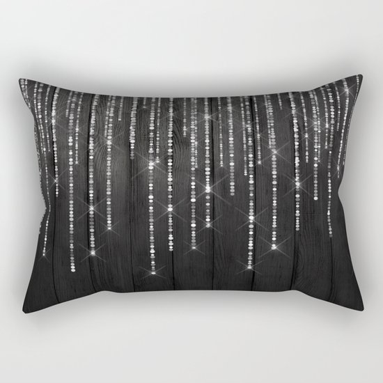 Fairy Lights on Wood 02 Rectangular Pillow