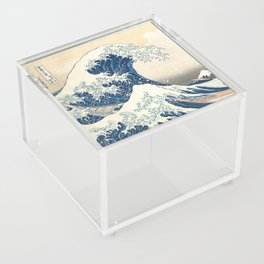 Blue Wave Great Wave Japan Kanagawa Hokusai Edo Mt Fuji Acrylic Box