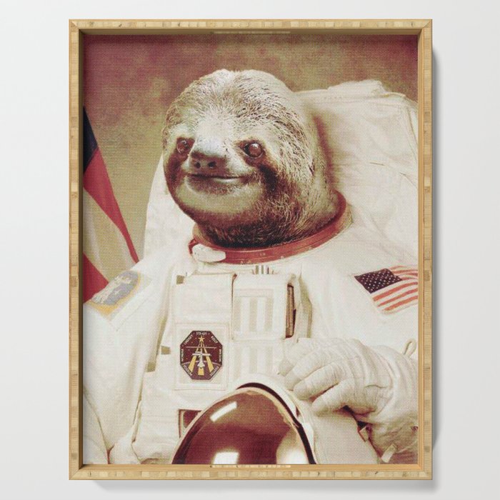 Sloth Astronaut Serving Tray