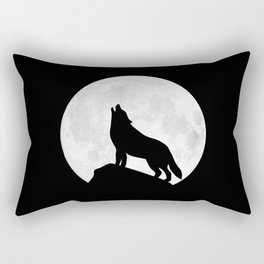 Howling Wolf - Moon Rectangular Pillow