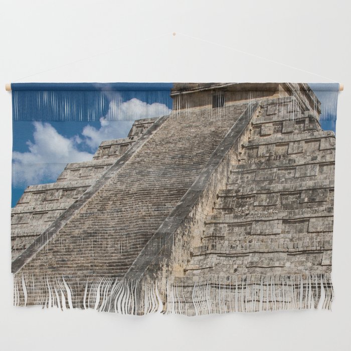 Mexico Photography - Ancient Pyramid Under The Blue Sky Wall Hanging