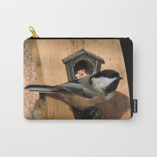 Black-Capped Chickadee at the Feeder Carry-All Pouch