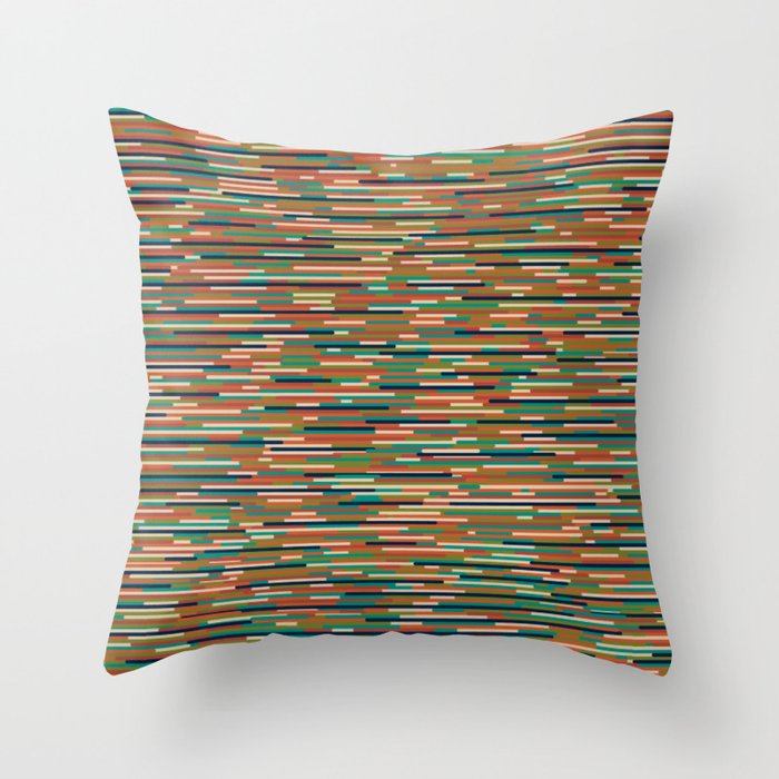 Mid-Century Mod Retro Woven Pattern Throw Pillow