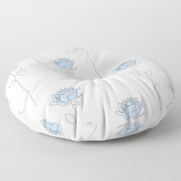 Blue Rose Floor Pillow