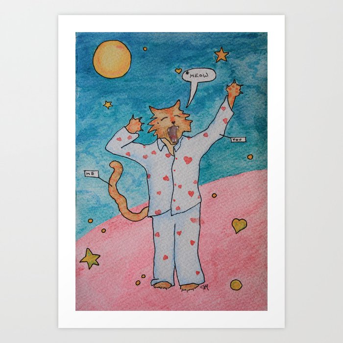 Cat's Pajamas Art Print