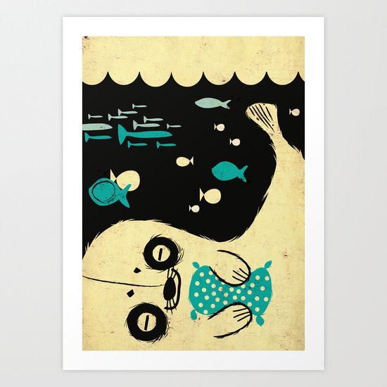 Panda Seal Art Print