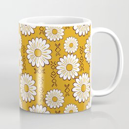 Harry Sunflower Shirt Flower Print Hippie Pop Art Floral Pattern Coffee Mug