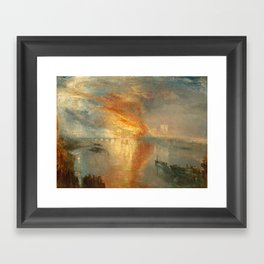 J.M.W. Turner "The Burning of the Houses of Lords and Commons"(1835) Framed Art Print