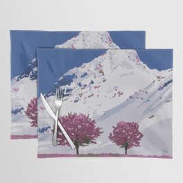 Snowy mountain Placemat