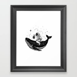Space whale Framed Art Print