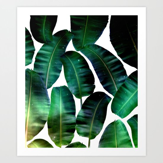 Cosmic Banana Leaves #society6 #decor #buyart Art Print
