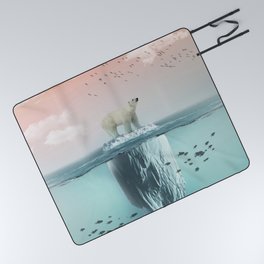 Polar Bear Iceberg Picnic Blanket