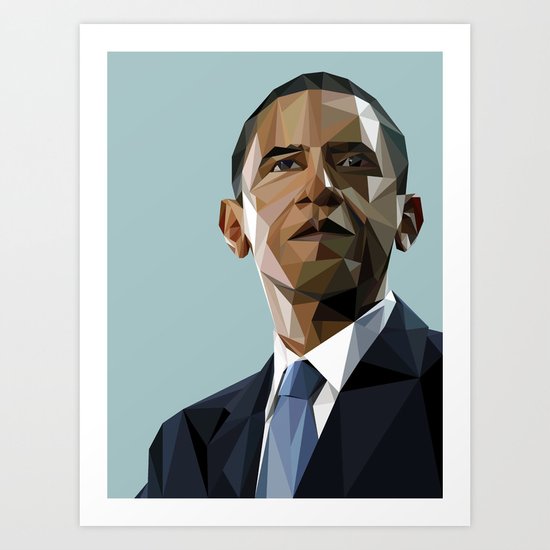 Geometric Obama Art Print