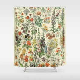 Adolphe Millot Vintage Fleurs Flower 1909 Shower Curtain