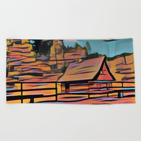 Country House Beach Towel