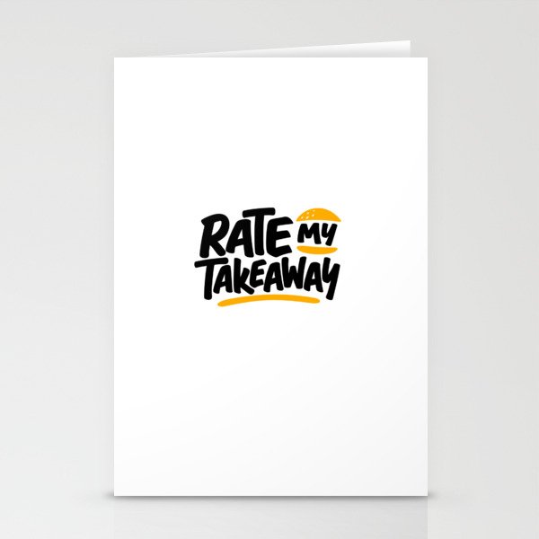 rate my takeaway Stationery Cards